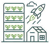 Rocket icon for agritech startups