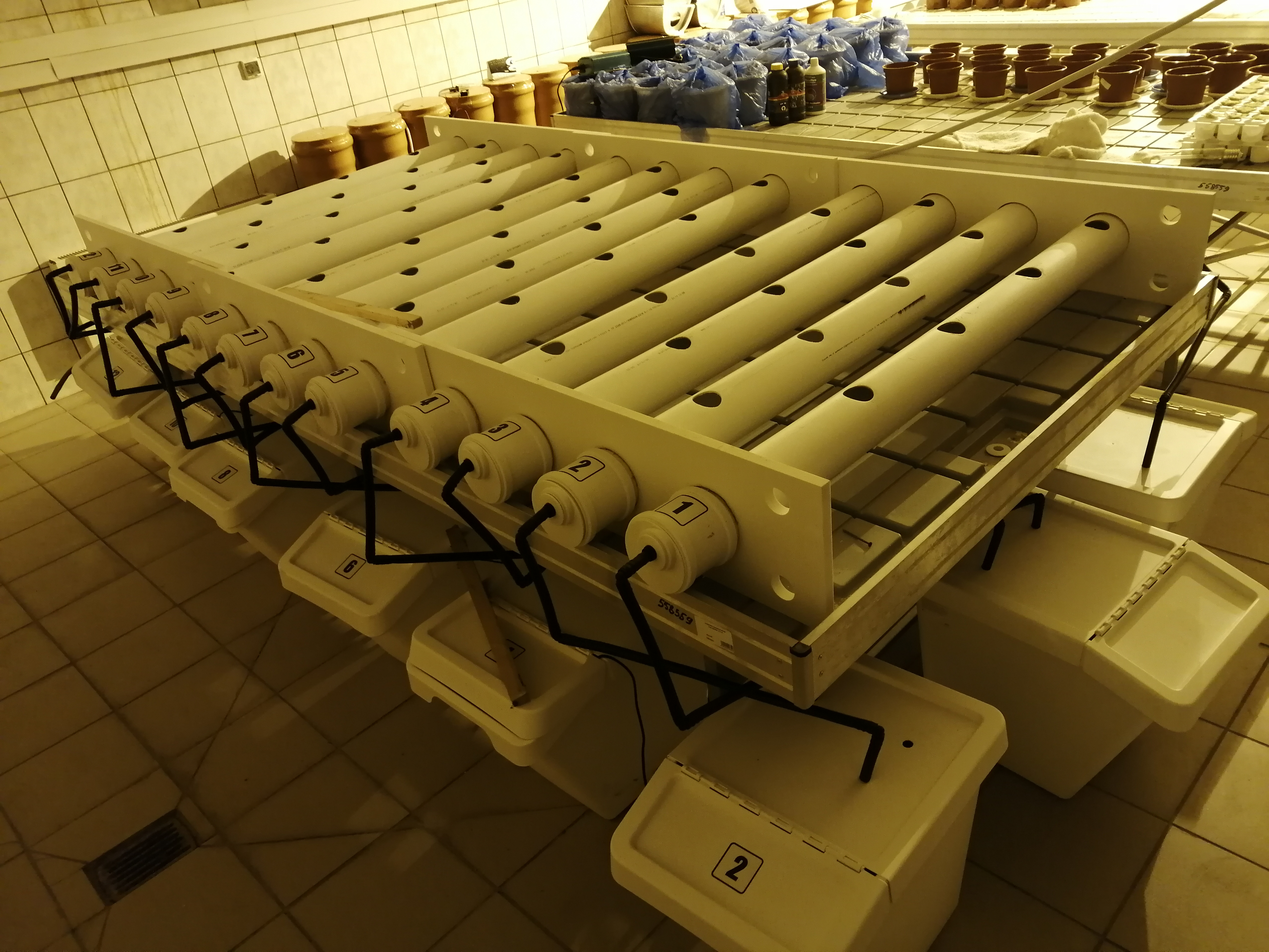 Système NFT expérimental avec cuves séparées